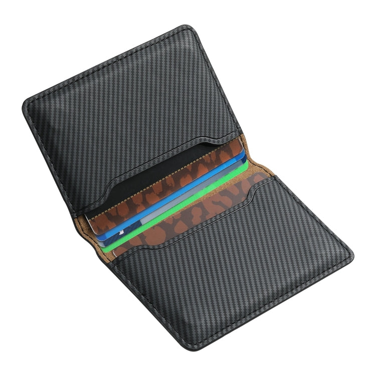 Denior V13 Magsafe Wallet Carbon Fiber Texture Leather Magnetic Card Holder Bag