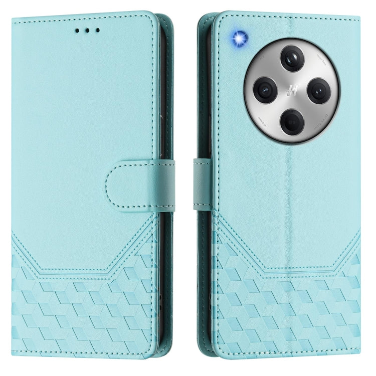 For OPPO Find X8 Honeycomb Embossing RFID Leather Phone Case