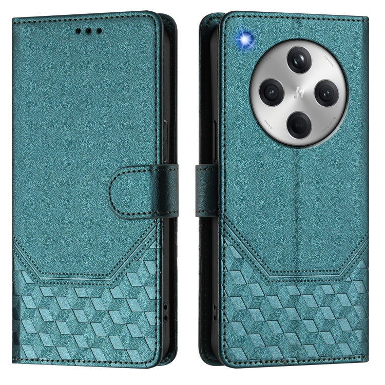 For OPPO Find X8 Honeycomb Embossing RFID Leather Phone Case