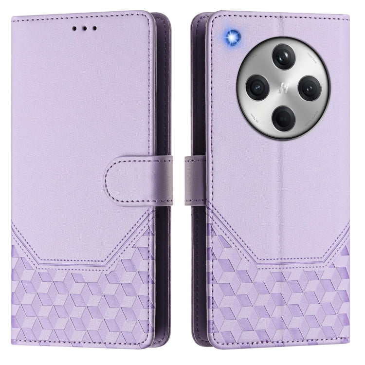 For OPPO Find X8 Honeycomb Embossing RFID Leather Phone Case
