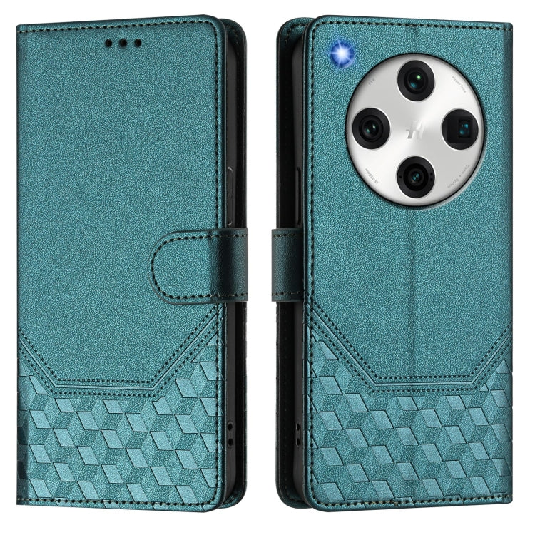 For OPPO Find X8 Pro Honeycomb Embossing RFID Leather Phone Case