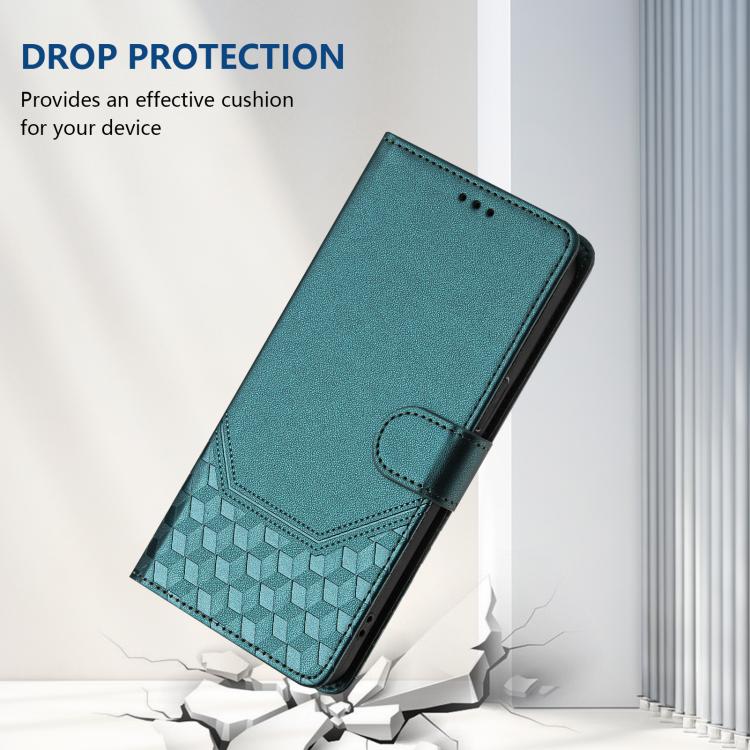 For OPPO Find X8 Ultra 5G Honeycomb Embossing RFID Leather Phone Case