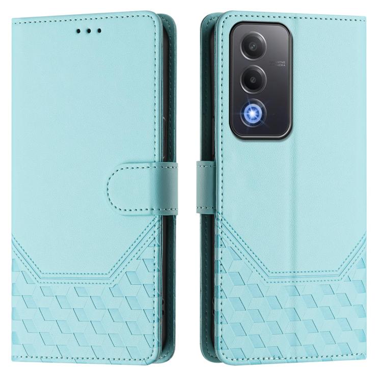 For OPPO A5 5G / A3 Pro 5G Global Honeycomb Embossing RFID Leather Phone Case