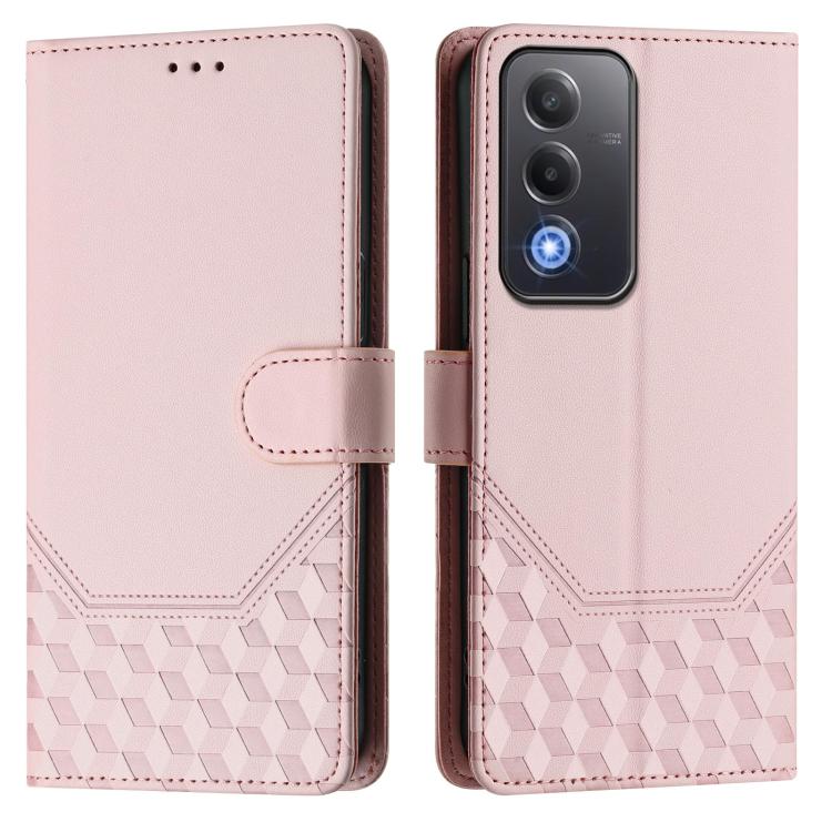 For OPPO A5 5G / A3 Pro 5G Global Honeycomb Embossing RFID Leather Phone Case