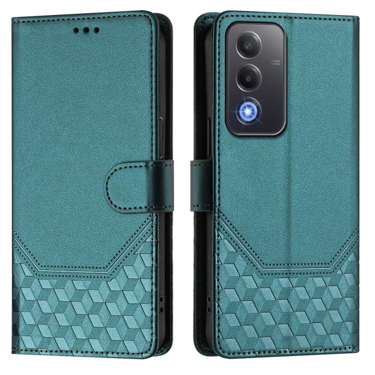 For OPPO A5 5G / A3 Pro 5G Global Honeycomb Embossing RFID Leather Phone Case