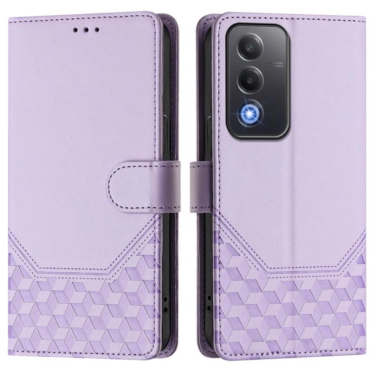 For OPPO A5 5G / A3 Pro 5G Global Honeycomb Embossing RFID Leather Phone Case