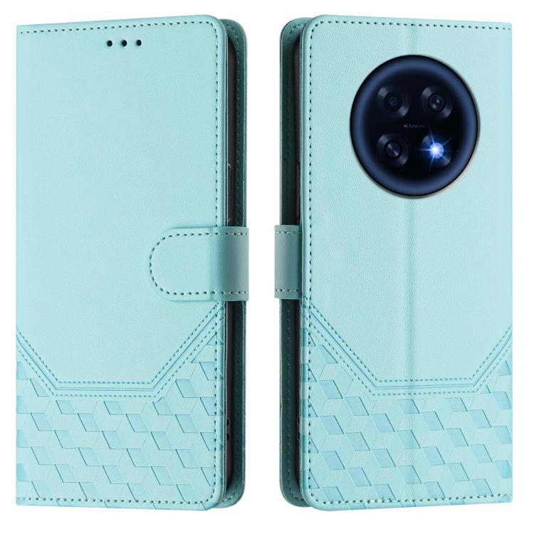 For OPPO A6 GT 5G Honeycomb Embossing RFID Leather Phone Case