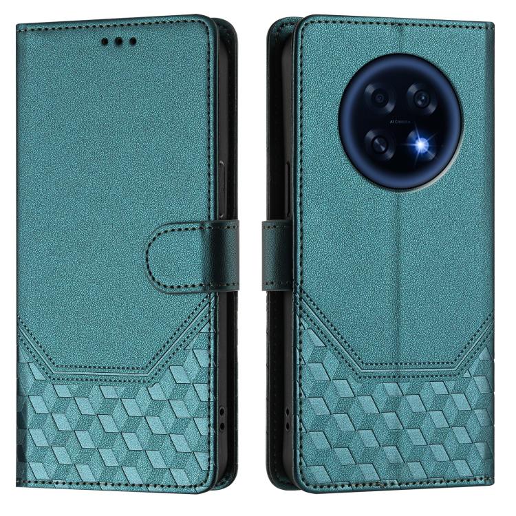 For OPPO A6 GT 5G Honeycomb Embossing RFID Leather Phone Case