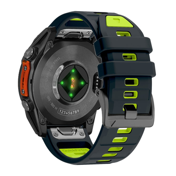 For Garmin 26mm Official Two Color Screw Buckle Quick Release Silicone Watch Band