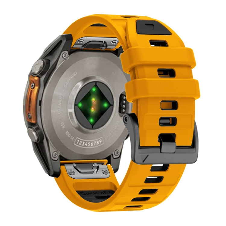 For Garmin 22mm Official Two Color Screw Buckle Quick Release Silicone Watch Band