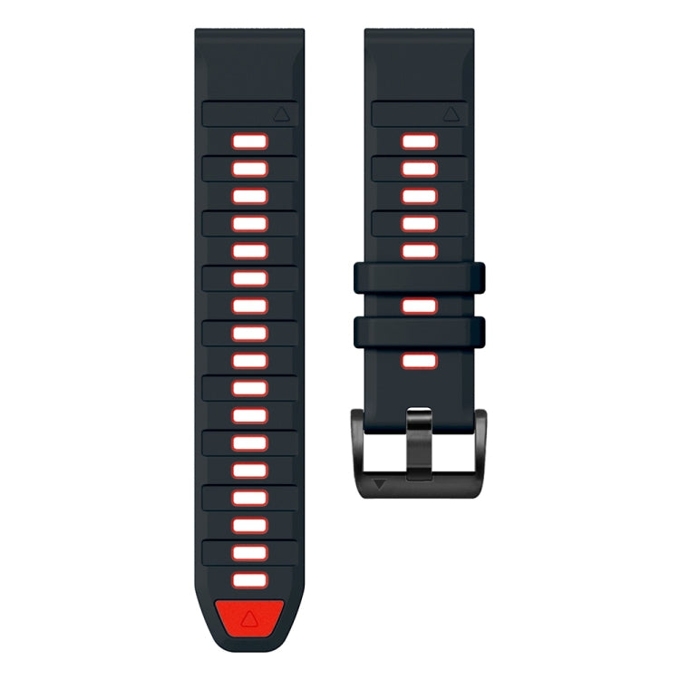 For Garmin 22mm Official Two Color Screw Buckle Quick Release Silicone Watch Band