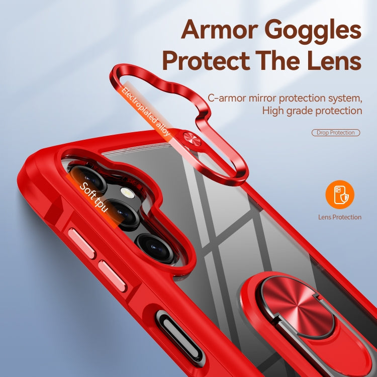 For Samsung Galaxy A16 5G TPU + PC Lens Protection Phone Case with Ring Holder