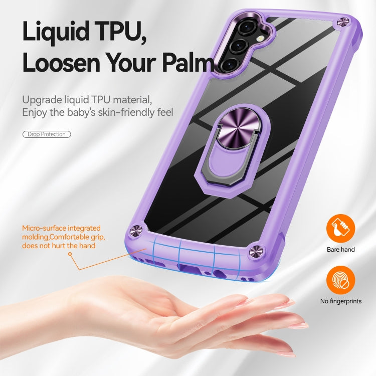 For Samsung Galaxy A16 5G TPU + PC Lens Protection Phone Case with Ring Holder
