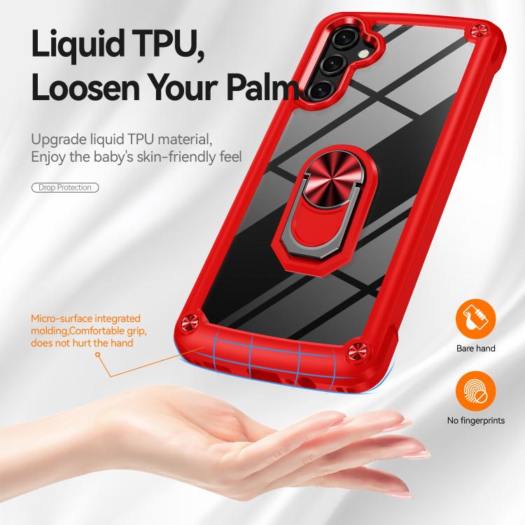 For Samsung Galaxy A36 5G TPU + PC Lens Protection Phone Case with Ring Holder