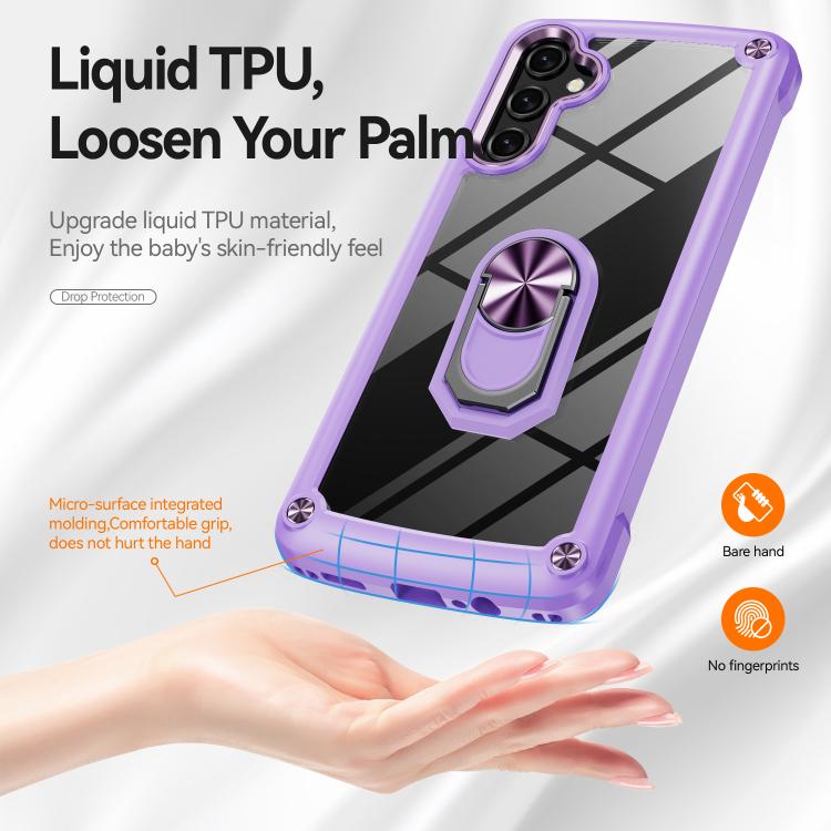 For Samsung Galaxy A56 5G TPU + PC Lens Protection Phone Case with Ring Holder