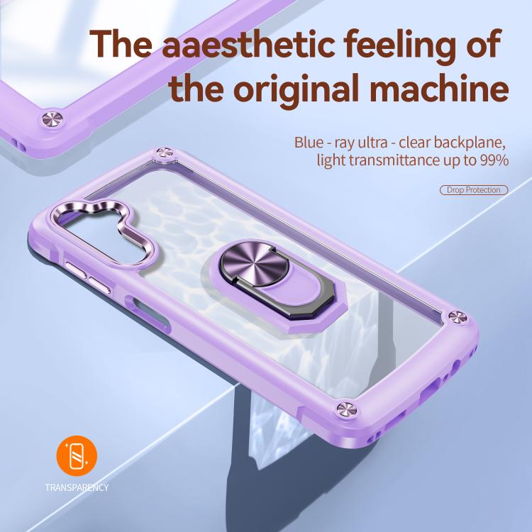 For Samsung Galaxy A56 5G TPU + PC Lens Protection Phone Case with Ring Holder
