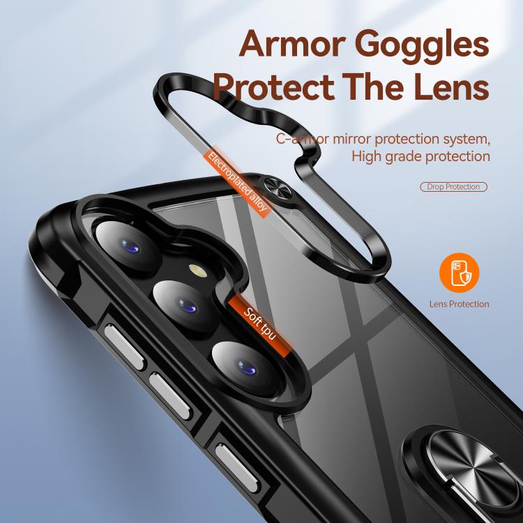 For Samsung Galaxy A57 5G TPU + PC Lens Protection Phone Case with Ring Holder