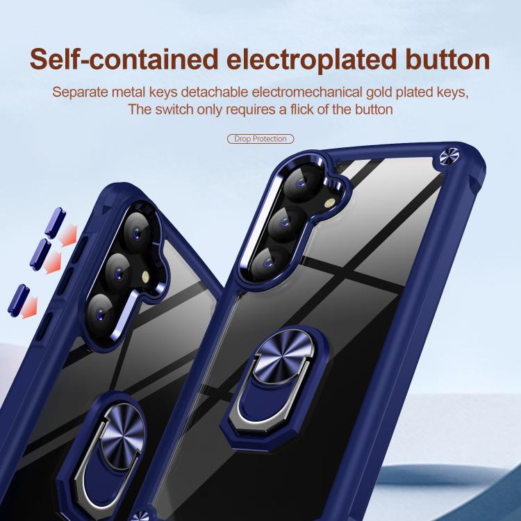 For Samsung Galaxy A57 5G TPU + PC Lens Protection Phone Case with Ring Holder