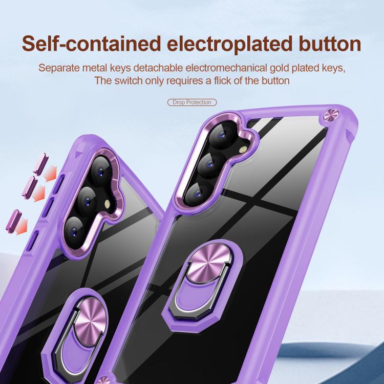 For Samsung Galaxy A57 5G TPU + PC Lens Protection Phone Case with Ring Holder