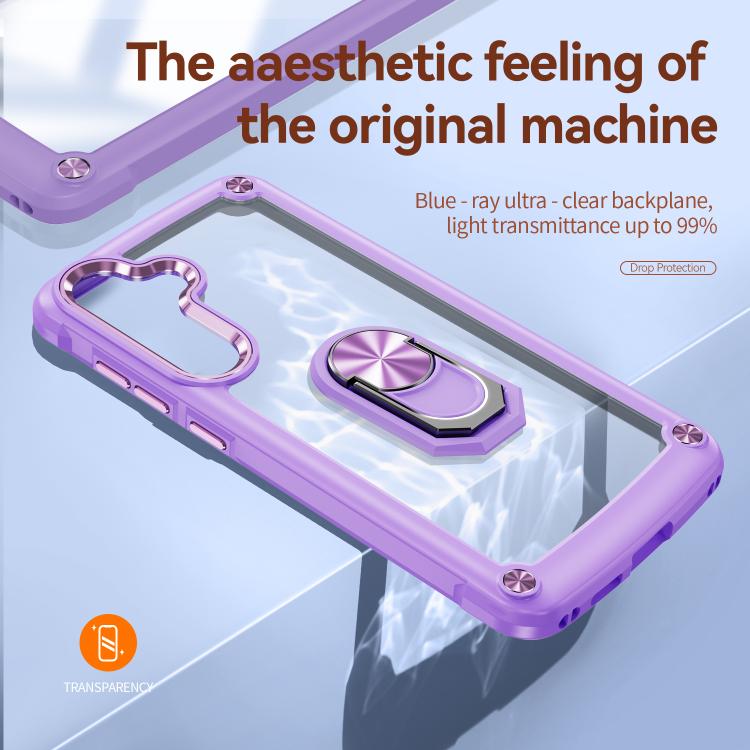 For Samsung Galaxy A57 5G TPU + PC Lens Protection Phone Case with Ring Holder