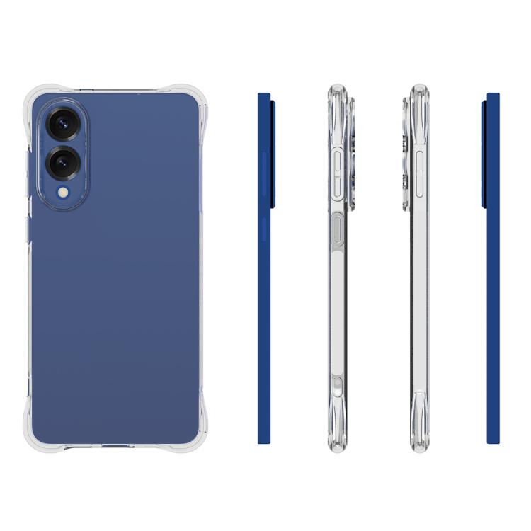 For Samsung Galaxy S25 Edge 5G Shockproof Non-slip Thickening TPU Phone Case - Transparent
