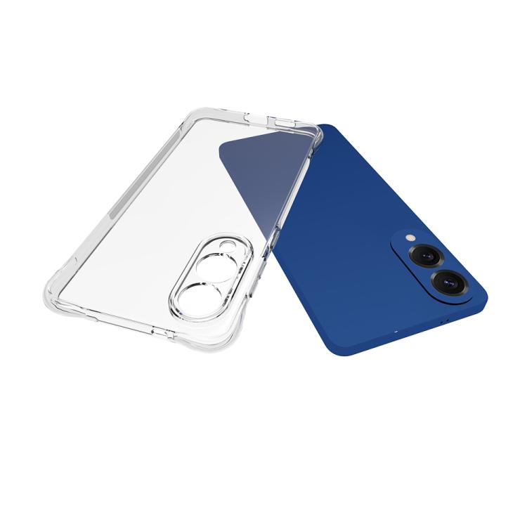 For Samsung Galaxy S25 Edge 5G Shockproof Non-slip Thickening TPU Phone Case - Transparent