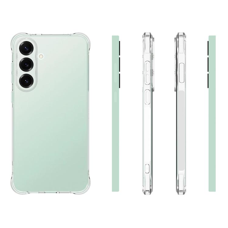 For Samsung Galaxy S25 FE 5G Shockproof Non-slip Thickening TPU Phone Case - Transparent