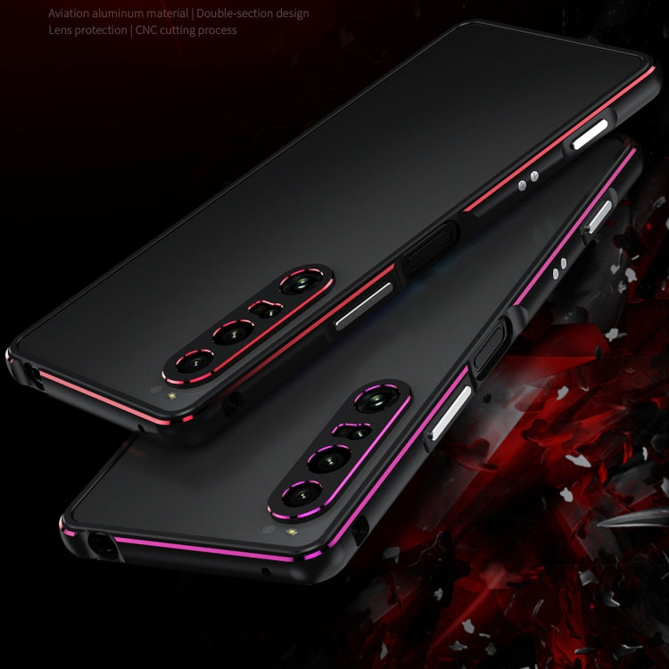 For Sony Xperia 1 VI Aurora Series Lens Protector + Metal Frame Protective Phone Case