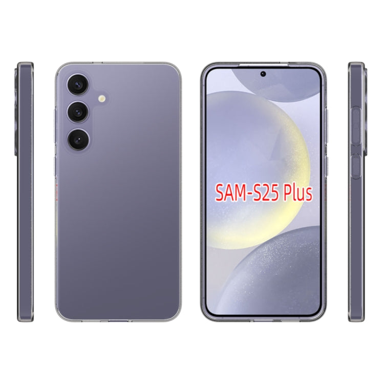 For Samsung Galaxy S25+ 5G Waterproof Texture TPU Phone Case - Transparent