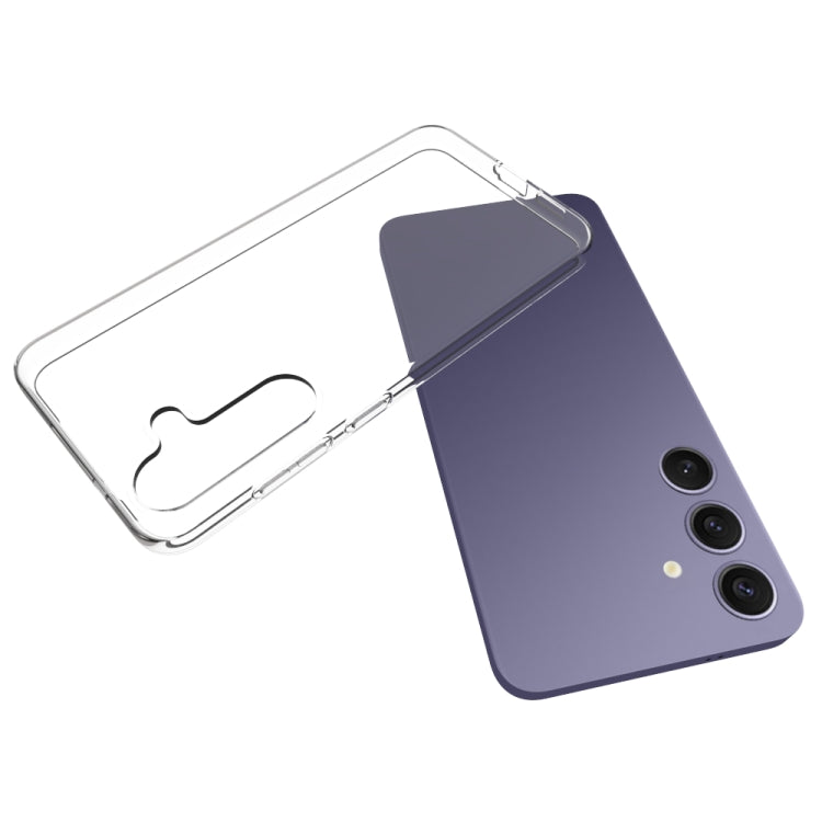 For Samsung Galaxy S25+ 5G Waterproof Texture TPU Phone Case - Transparent