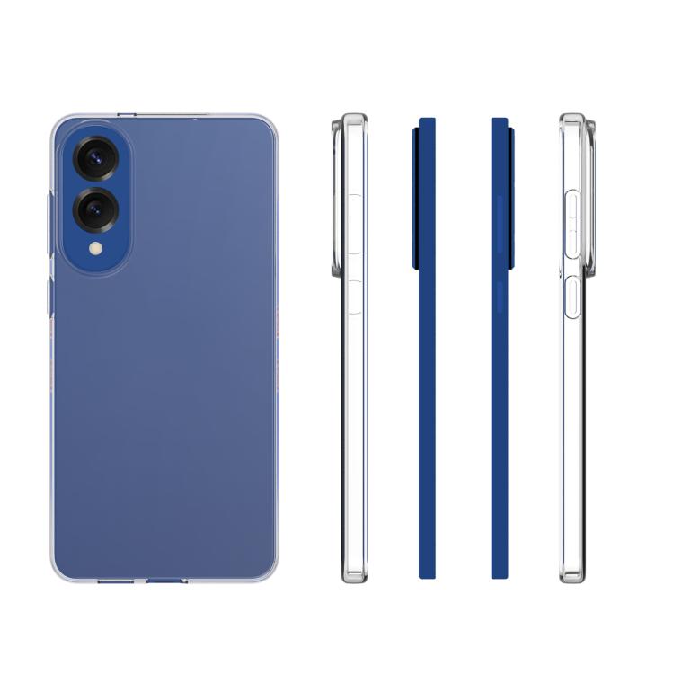 For Samsung Galaxy S25 Edge 5G Waterproof Texture TPU Phone Case - Transparent