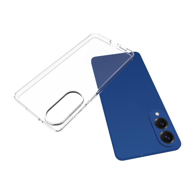 For Samsung Galaxy S25 Edge 5G Waterproof Texture TPU Phone Case - Transparent