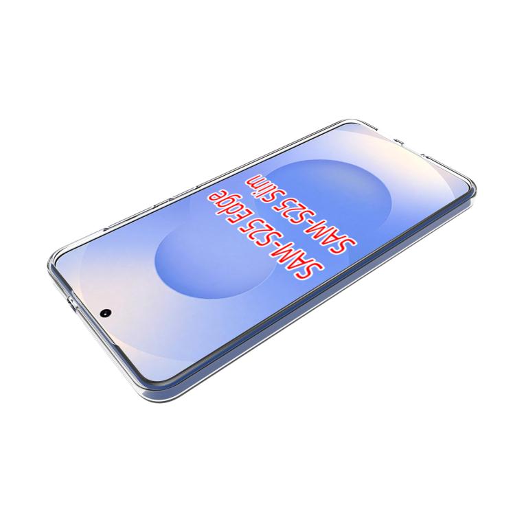 For Samsung Galaxy S25 Edge 5G Waterproof Texture TPU Phone Case - Transparent