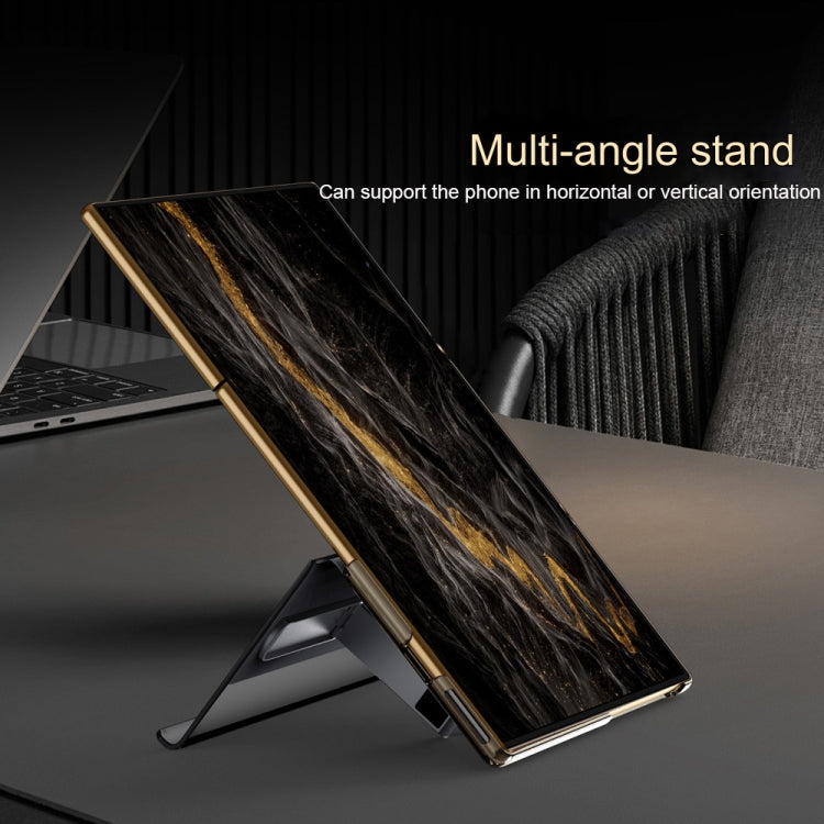 For Huawei Mate XT Ultimate Smart Side View Window Genuine Leather Phone Case