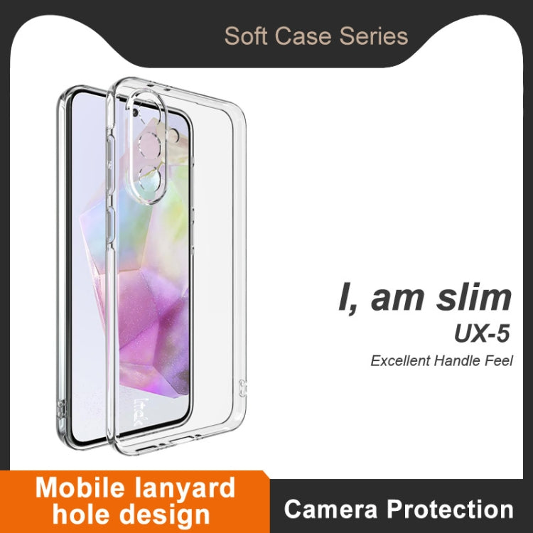 For Samsung Galaxy A36 5G imak UX-5 Series Super Slim Transparent Shockproof TPU Protective Case - Transparent