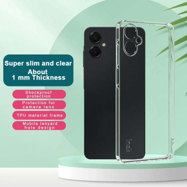 For Samsung Galaxy A06 5G imak UX-5 Series Super Slim Transparent Shockproof TPU Protective Case - Transparent