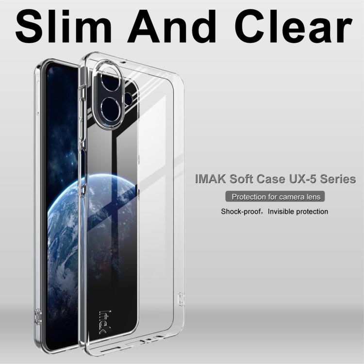 For Samsung Galaxy A07 4G imak UX-5 Series Super Slim Transparent Shockproof TPU Protective Case - Transparent
