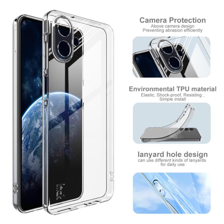 For Samsung Galaxy A07 4G imak UX-5 Series Super Slim Transparent Shockproof TPU Protective Case - Transparent
