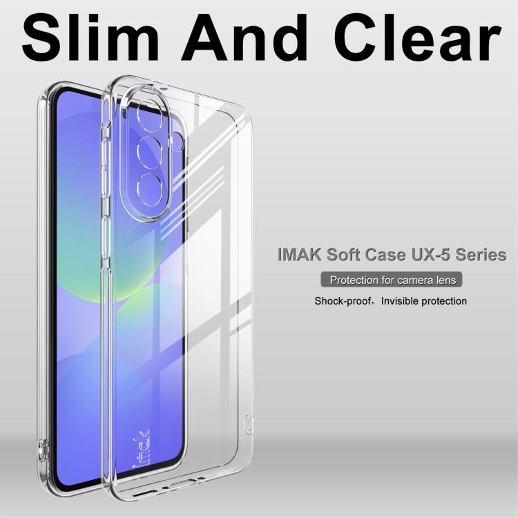 For Samsung Galaxy A37 5G imak UX-5 Series Super Slim Transparent Shockproof TPU Protective Case - Transparent