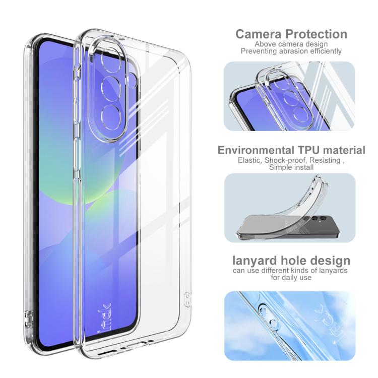 For Samsung Galaxy A37 5G imak UX-5 Series Super Slim Transparent Shockproof TPU Protective Case - Transparent