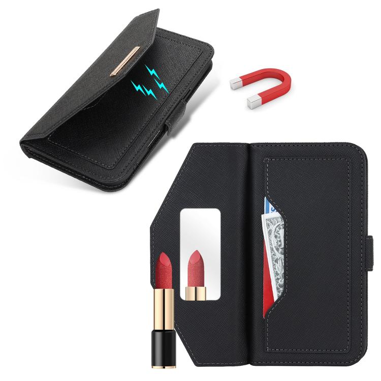 For iPhone 17 Pro Max Cross Texture Crossbody Lanyard Leather Phone Case