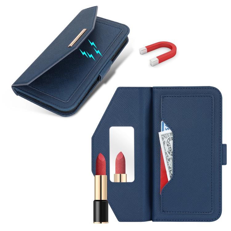 For iPhone 17 Pro Cross Texture Crossbody Lanyard Leather Phone Case