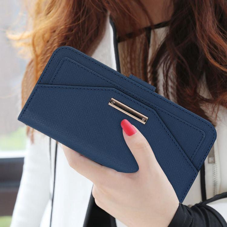 For iPhone 17 Pro Cross Texture Crossbody Lanyard Leather Phone Case