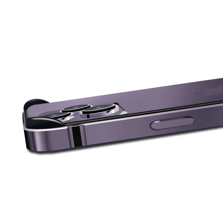 For iPhone 15 TPU + Aluminum Alloy Frame Phone Case
