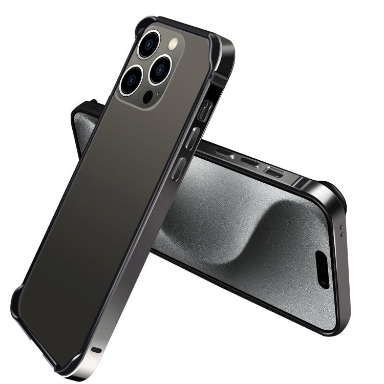 For iPhone 16 Pro TPU + Aluminum Alloy Frame Phone Case