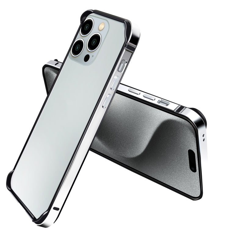 For iPhone 16 Pro TPU + Aluminum Alloy Frame Phone Case