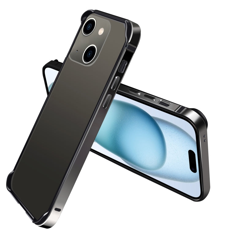 For iPhone 16 TPU + Aluminum Alloy Frame Phone Case