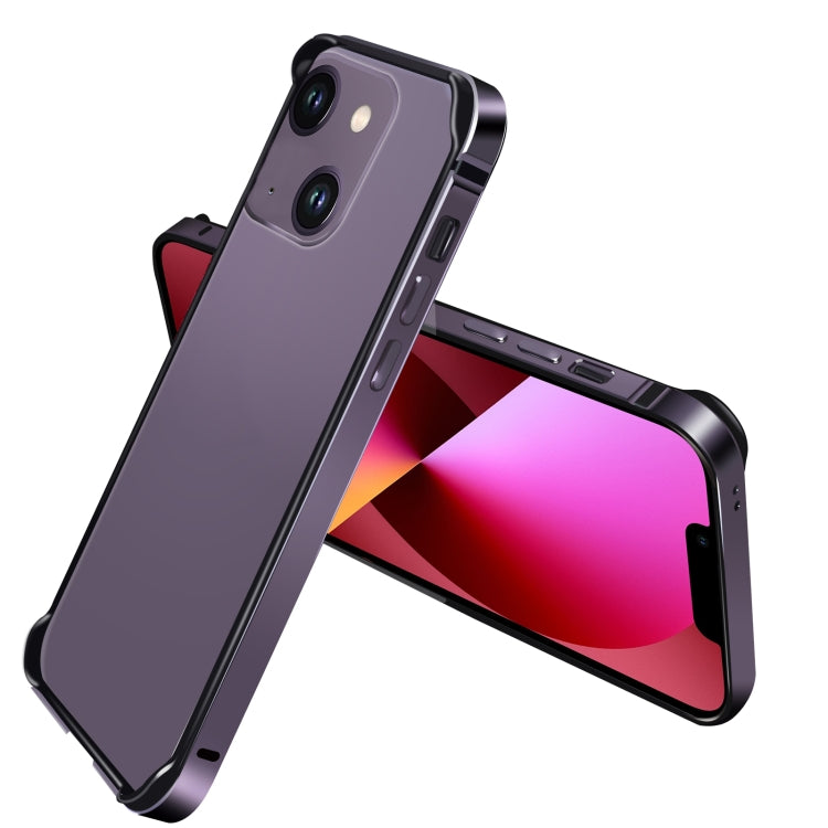 For iPhone 13 TPU + Aluminum Alloy Frame Phone Case