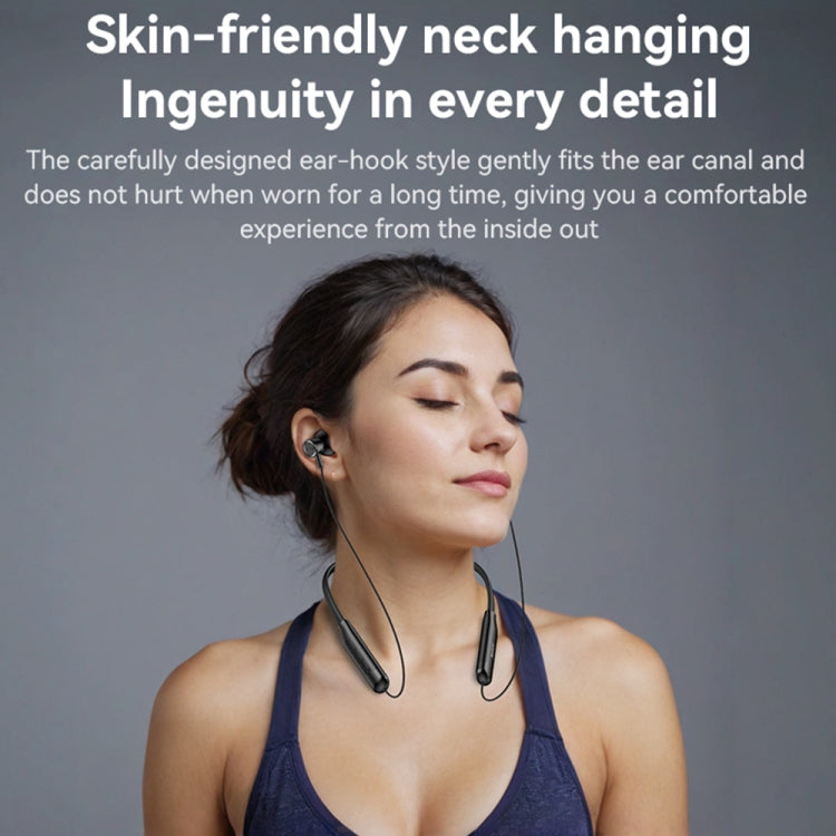 Yesido YSP20 Magnetic Neckband Wireless Bluetooth Earphone - Black