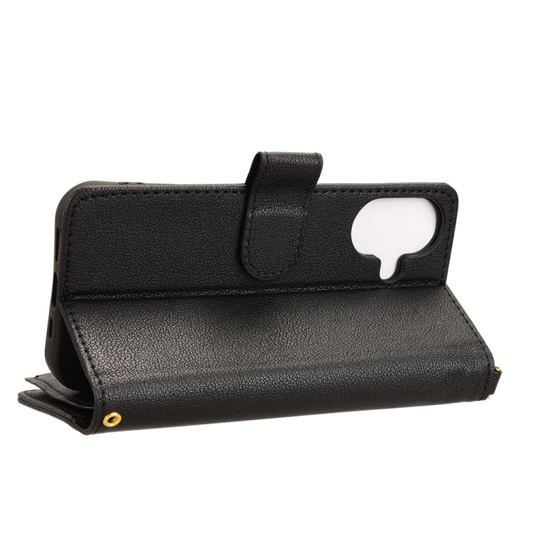 For iPhone 16 Plus Litchi Texture Zipper Leather Phone Case